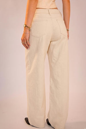 Calça Jeans Wide Leg Off White