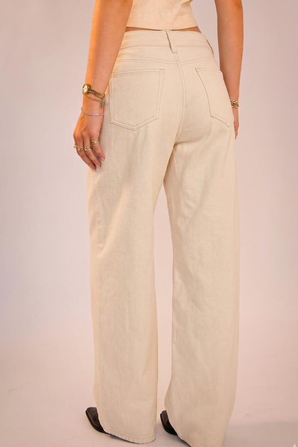 Calça Jeans Wide Leg Off White