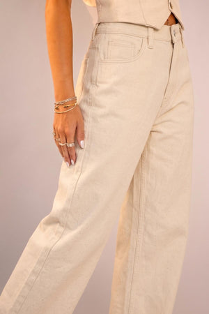 Calça Jeans Wide Leg Off White