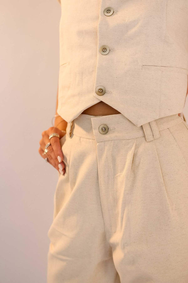 PRÉ-VENDA Calça Alfaiataria Algodão Linho