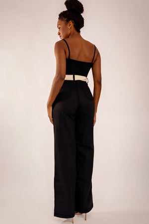 Calça Bicolor Off com Preto