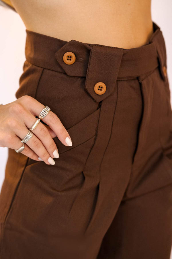 Calça Alfaiataria Vil Marrom