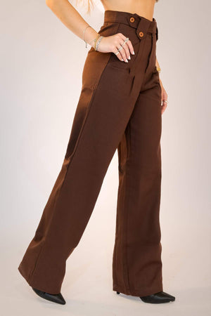 Calça Alfaiataria Vil Marrom