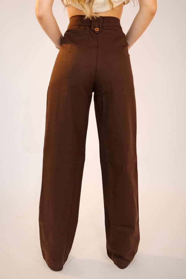 Calça Alfaiataria Vil Marrom
