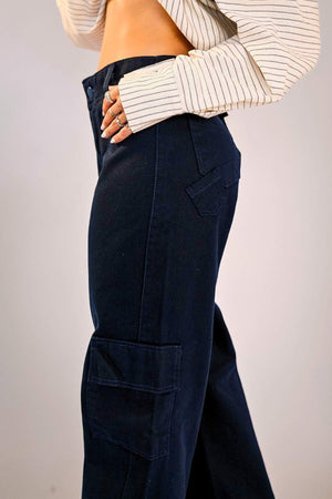 Calça Cargo Azul Marinho