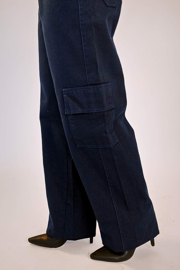 Calça Cargo Azul Marinho