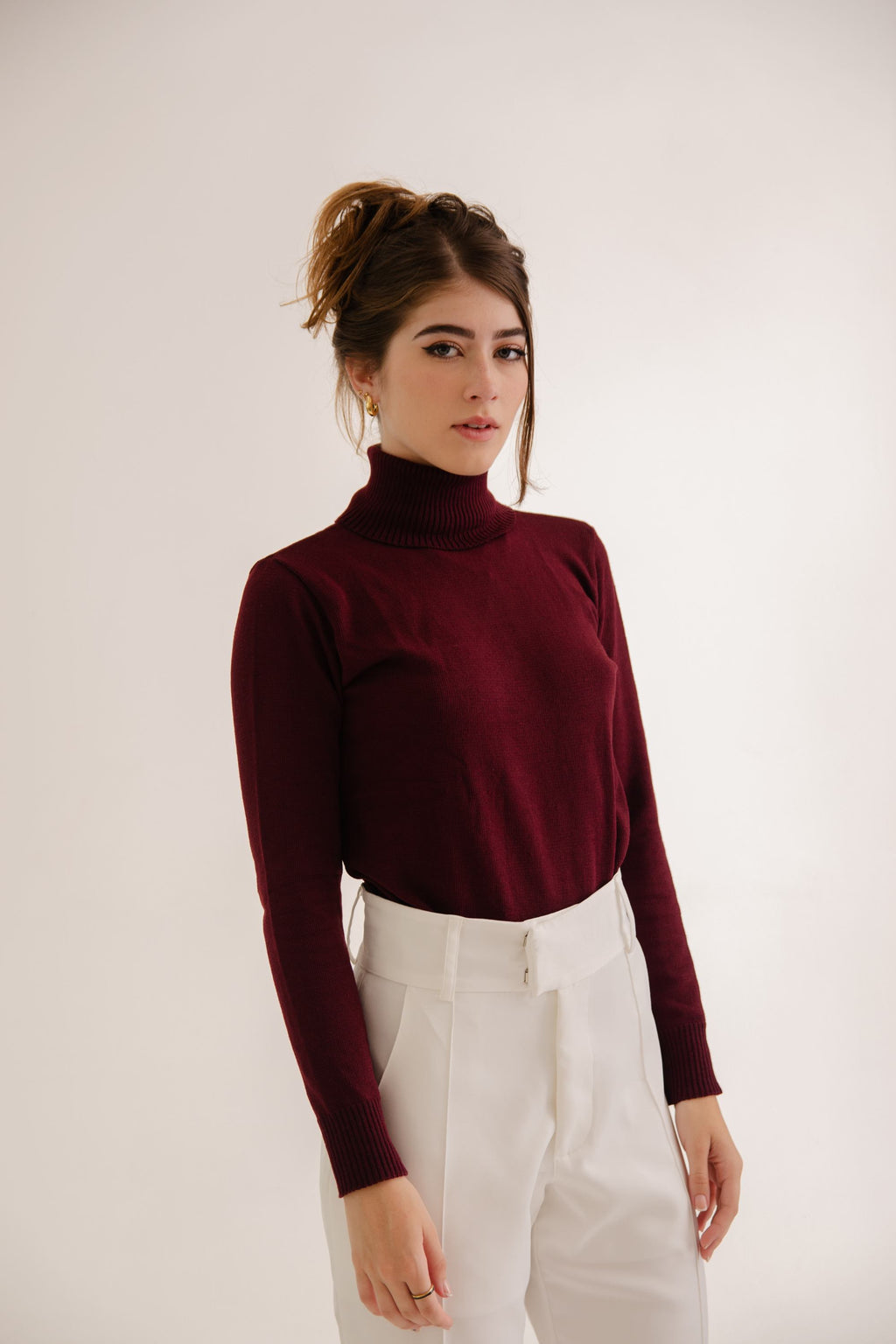 Blusa Gola Alta Marsala