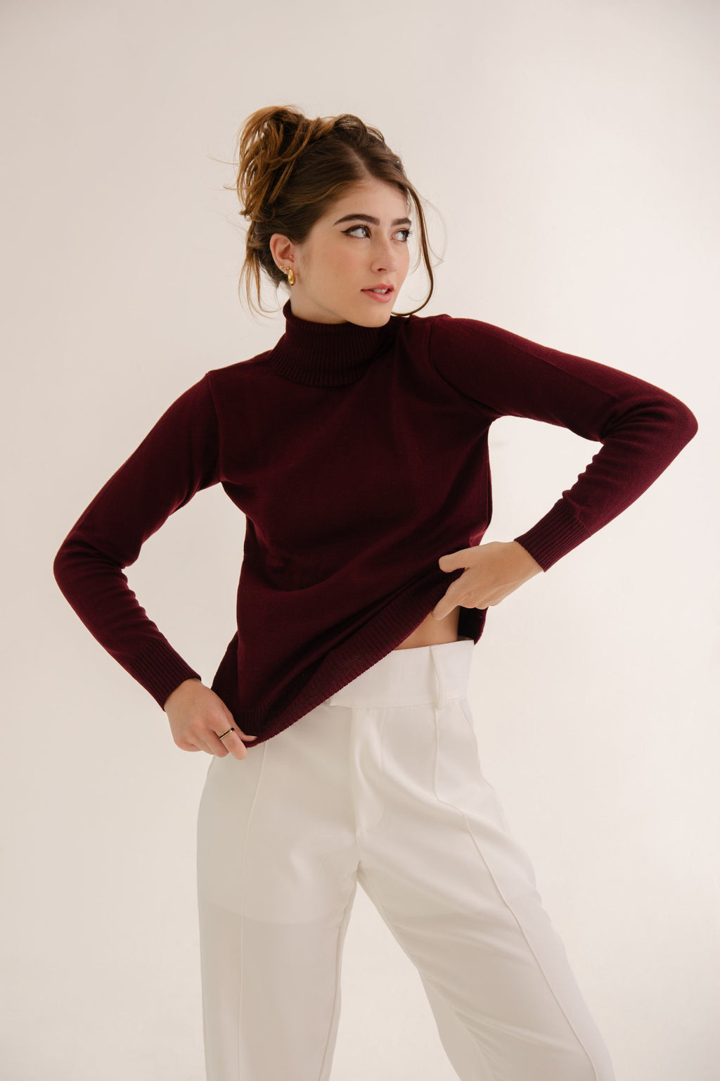 Blusa Gola Alta Marsala