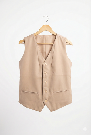 Colete Alfaiataria Long Bege