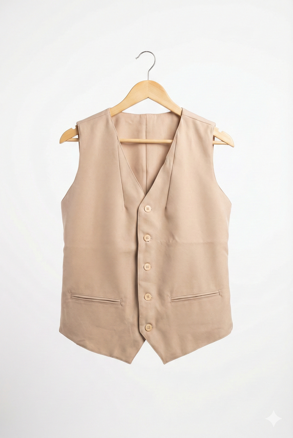 Colete Alfaiataria Long Bege