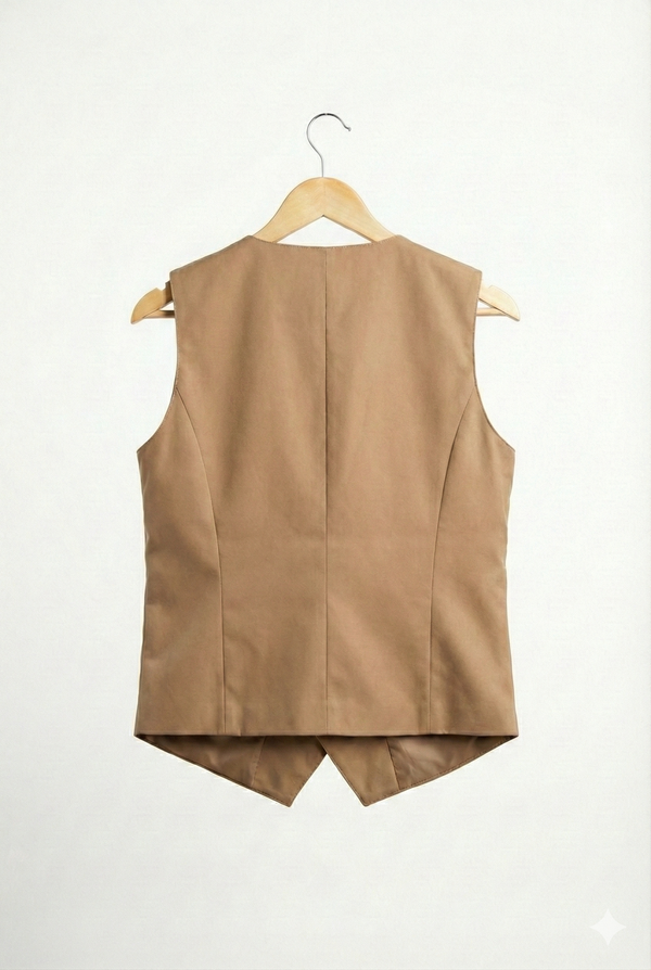 Colete Alfaiataria Long Bege