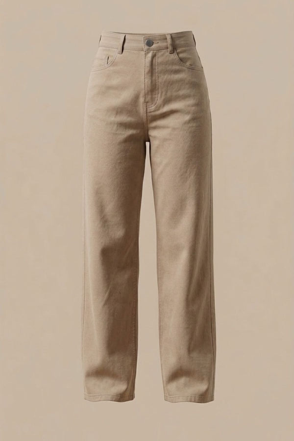 Calça Wide Leg Caqui