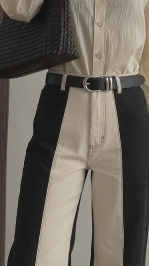 PRÉ VENDA - Calça Bicolor Off com Preto